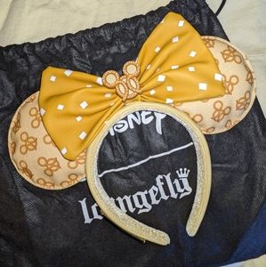Disney Parks Loungefly Minnie Mouse Pretzel Ears Headband For Adults